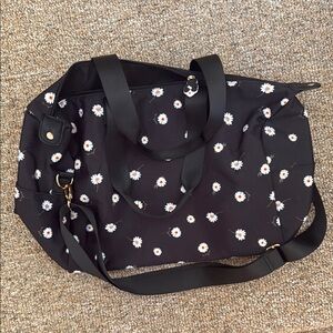 Alice + Olivia Black Floral Tote Bag